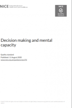 Decision making and mental capacity  guidance [QS194]